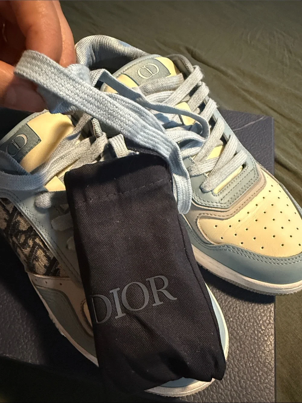 B27 UPTOWN LOW TOP DIOR Sneakers with Monogram Panels